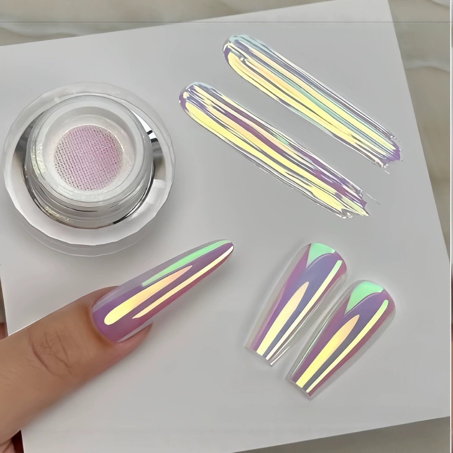 Nail Glitter Chrome - بودرة كروم يونيكورن نيون بـ 7