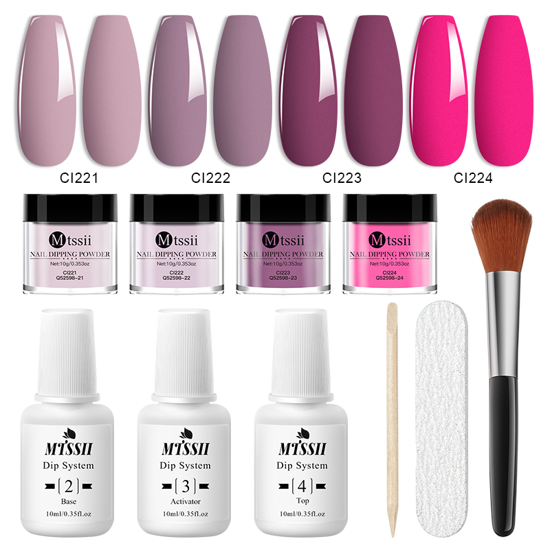 Nail Glitter Chrome - مجموعة من 10 قطع لمسحوق تلوين