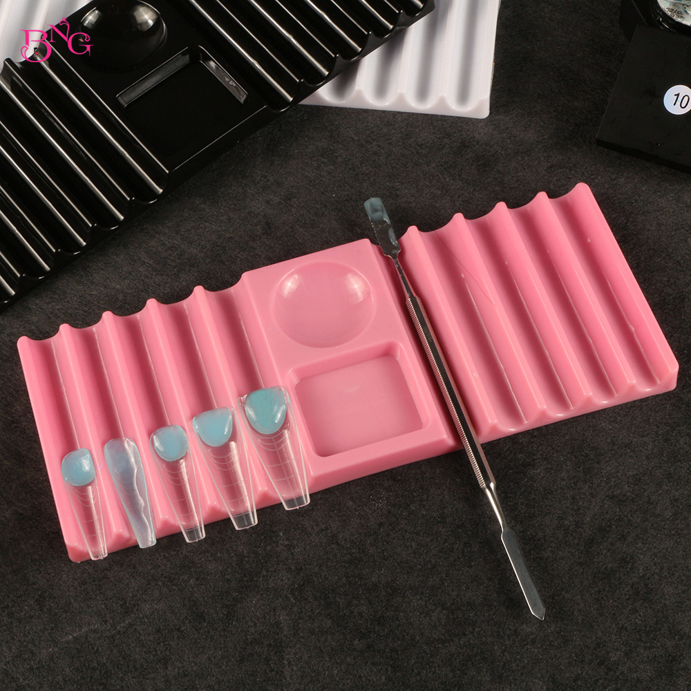 Nail Extension Form - حامل أقلام بلاستيكي مزدوج الشكل من
