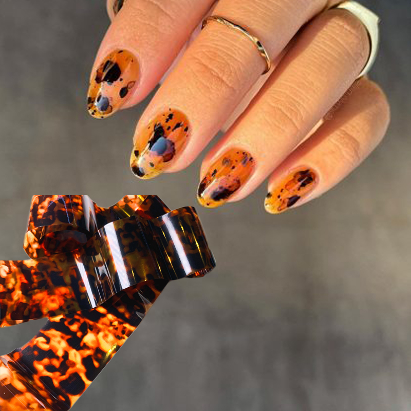 Nail Art Zebra Design - 1 لفة 100 سنتيمتر * 4