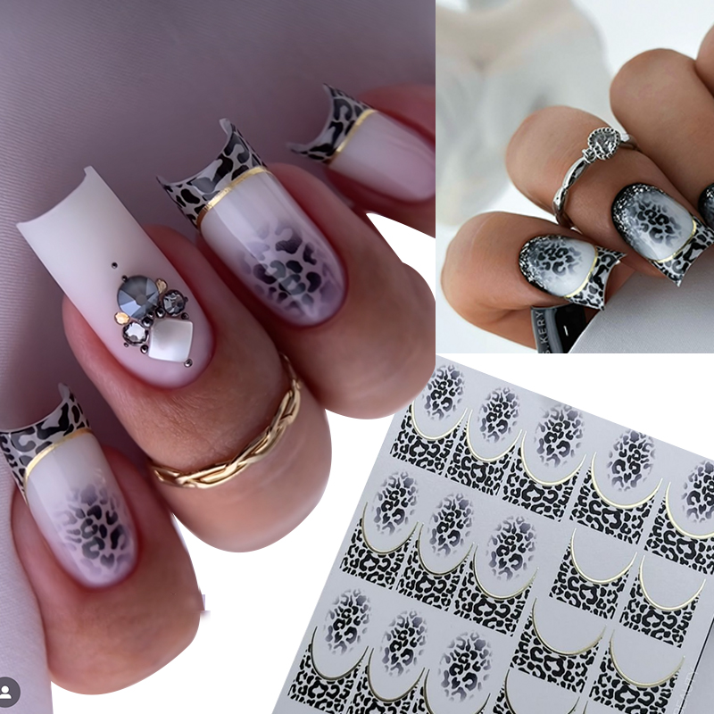 Nail Art Zebra Design - ملصقات أظافر مطبوعة على النمر والحمار