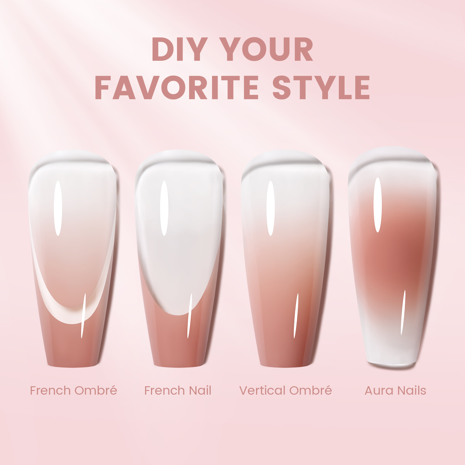 مجموعة جل الرسم بالألوان المتد - مراجعة Nail Art Ombre Pink وسعره