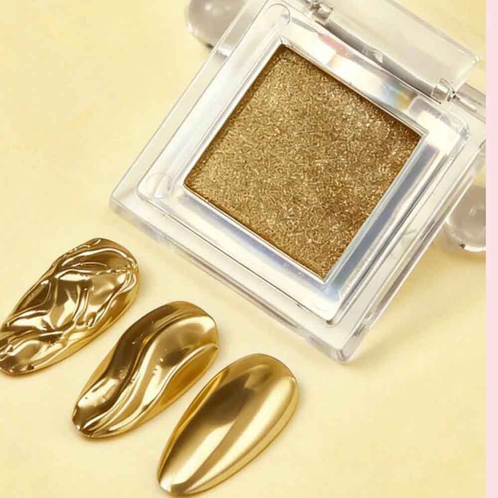 مسحوق كروم ذهبي سحري صلب لطلاء - مراجعة Nail Glitter Chrome وسعره