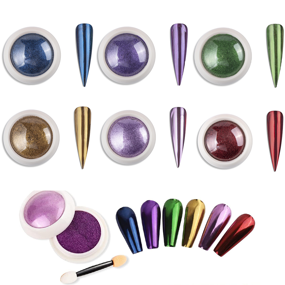 1/6 قطعة السنة الجديدة الأحمر  - مراجعة Nail Glitter Chrome وسعره