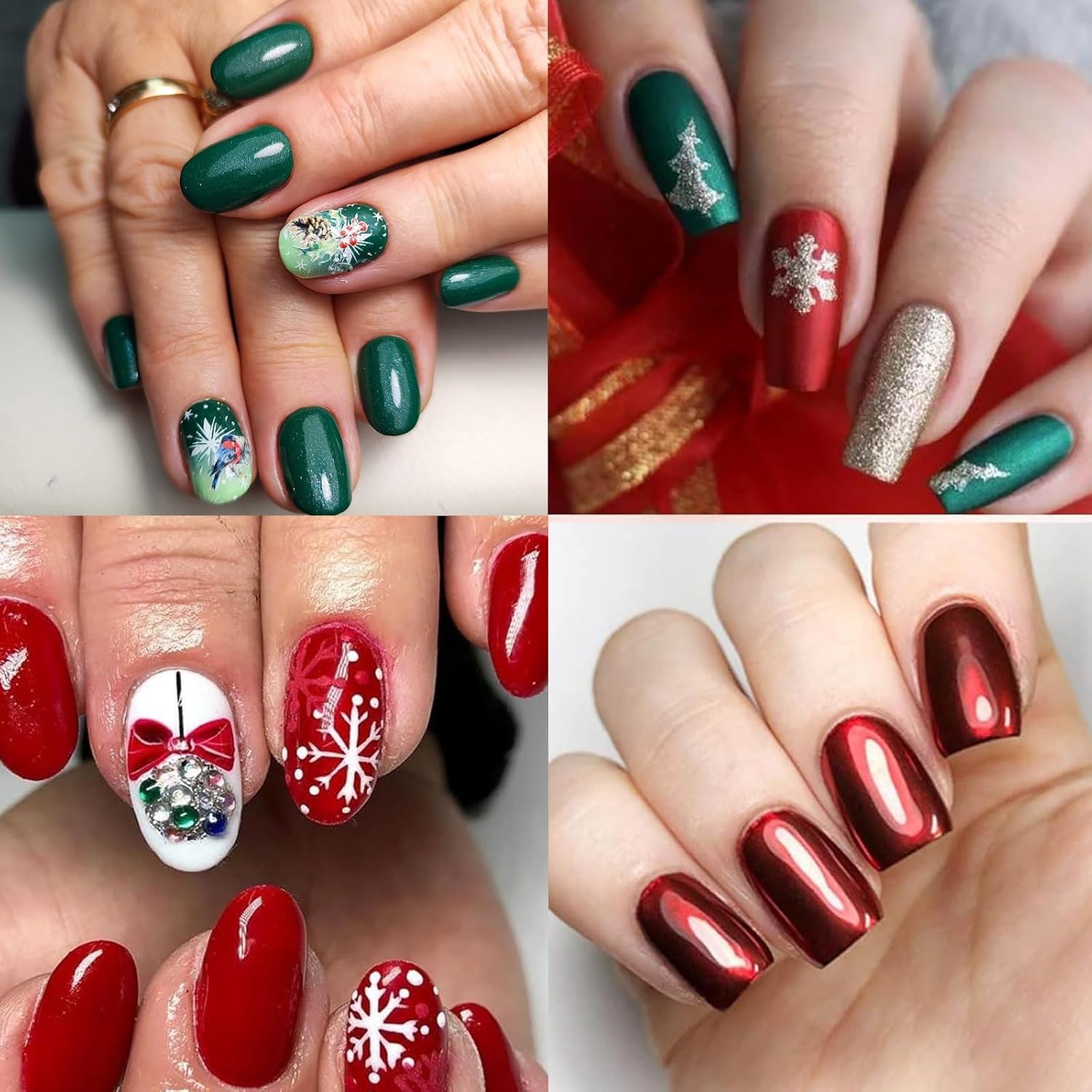 1/6 قطعة السنة الجديدة الأحمر  - مراجعة Nail Glitter Chrome وسعره