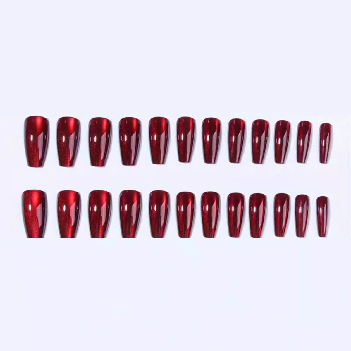 24 قطعة عين القطة الحمراء يرتد - مراجعة Nail Art Red Cherry وسعره