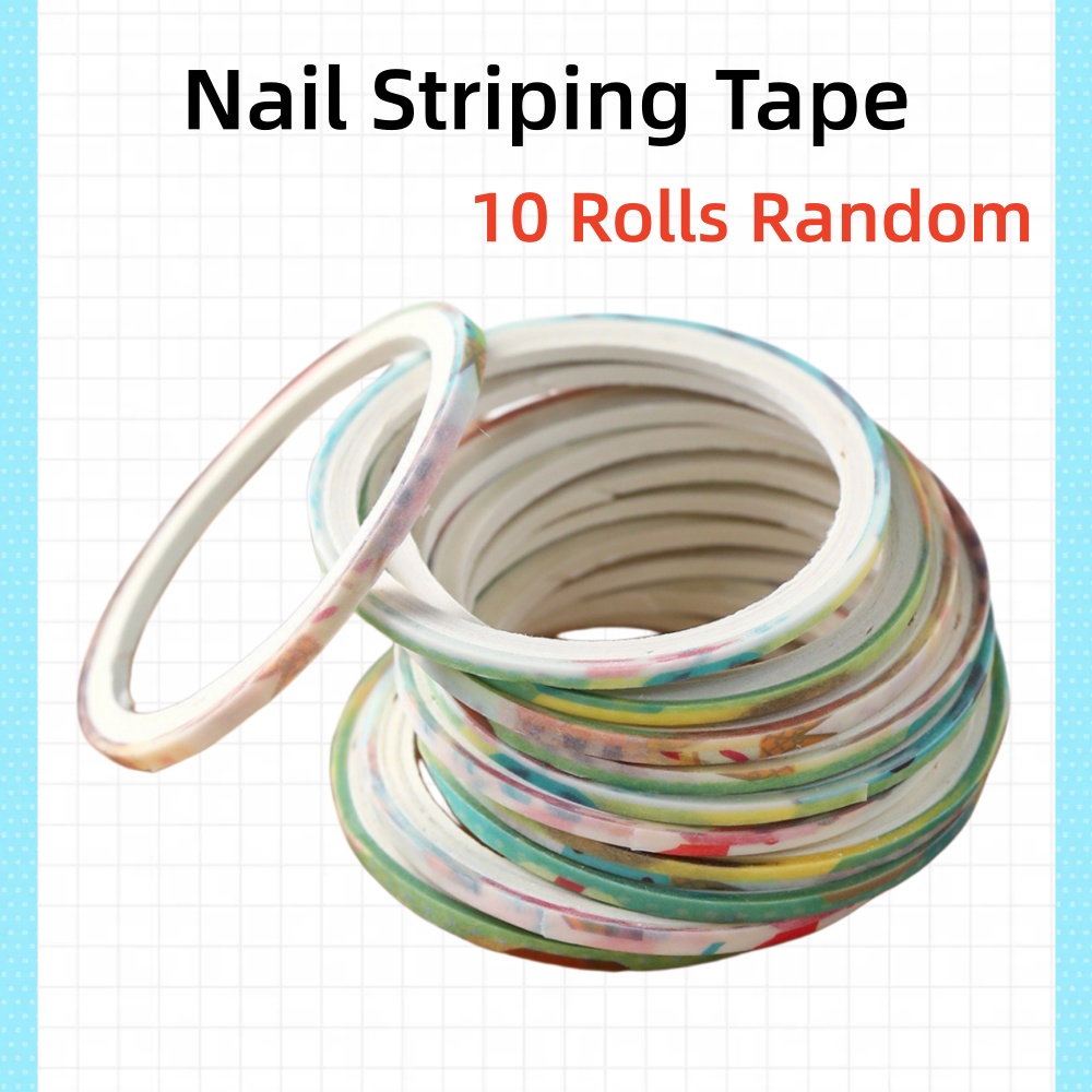 مجموعة من 10 لفات شريط تزيين ا - مراجعة Striping Tape Nail وسعره