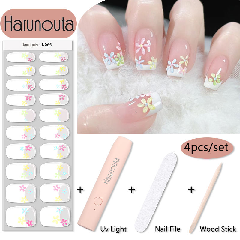 Harunouta 1 مجموعة زهرة شبه عل - مراجعة Striping Tape Nail وسعره