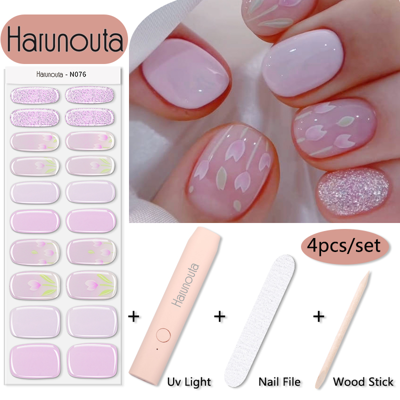 Harunouta 1 مجموعة زهرة شبه عل - مراجعة Striping Tape Nail وسعره
