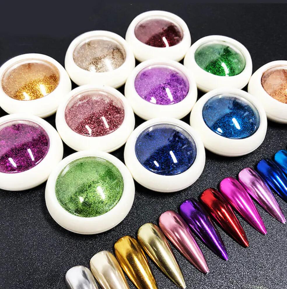 2 الجرار عيد الميلاد مرآة معدن - مراجعة Nail Glitter Chrome وسعره