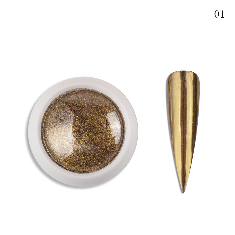 عبوتان من مسحوق المرآة الذهبي  - مراجعة Nail Glitter Chrome وسعره