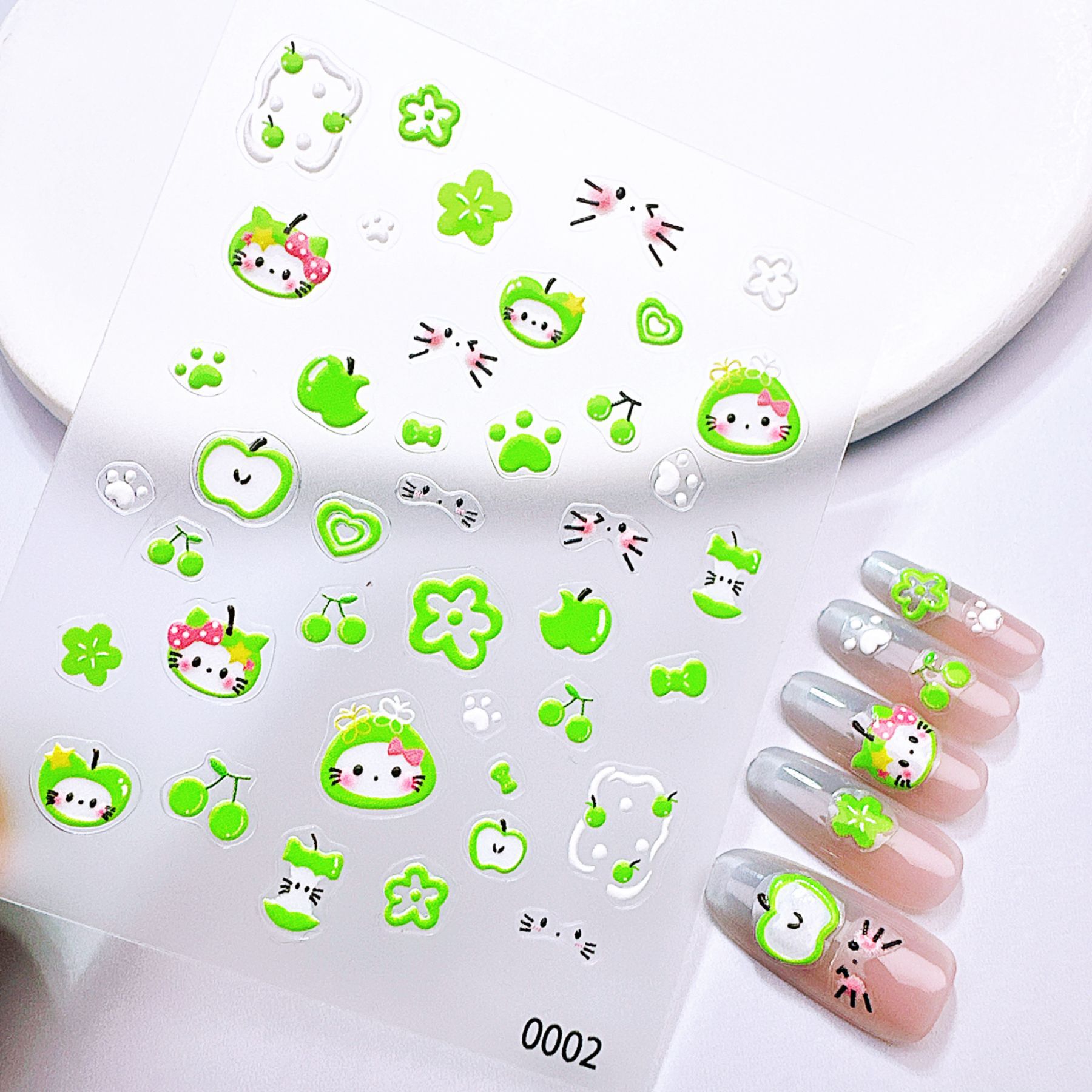 1 قطعة ملصقات أظافر بتصميم تفا - مراجعة Nail Art Red Cherry وسعره