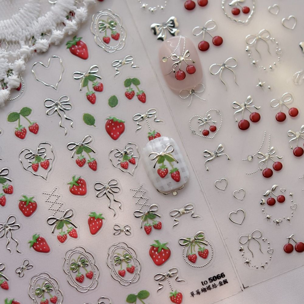 ملصقات أظافر ثلاثية الأبعاد جم - مراجعة Nail Art Red Cherry وسعره