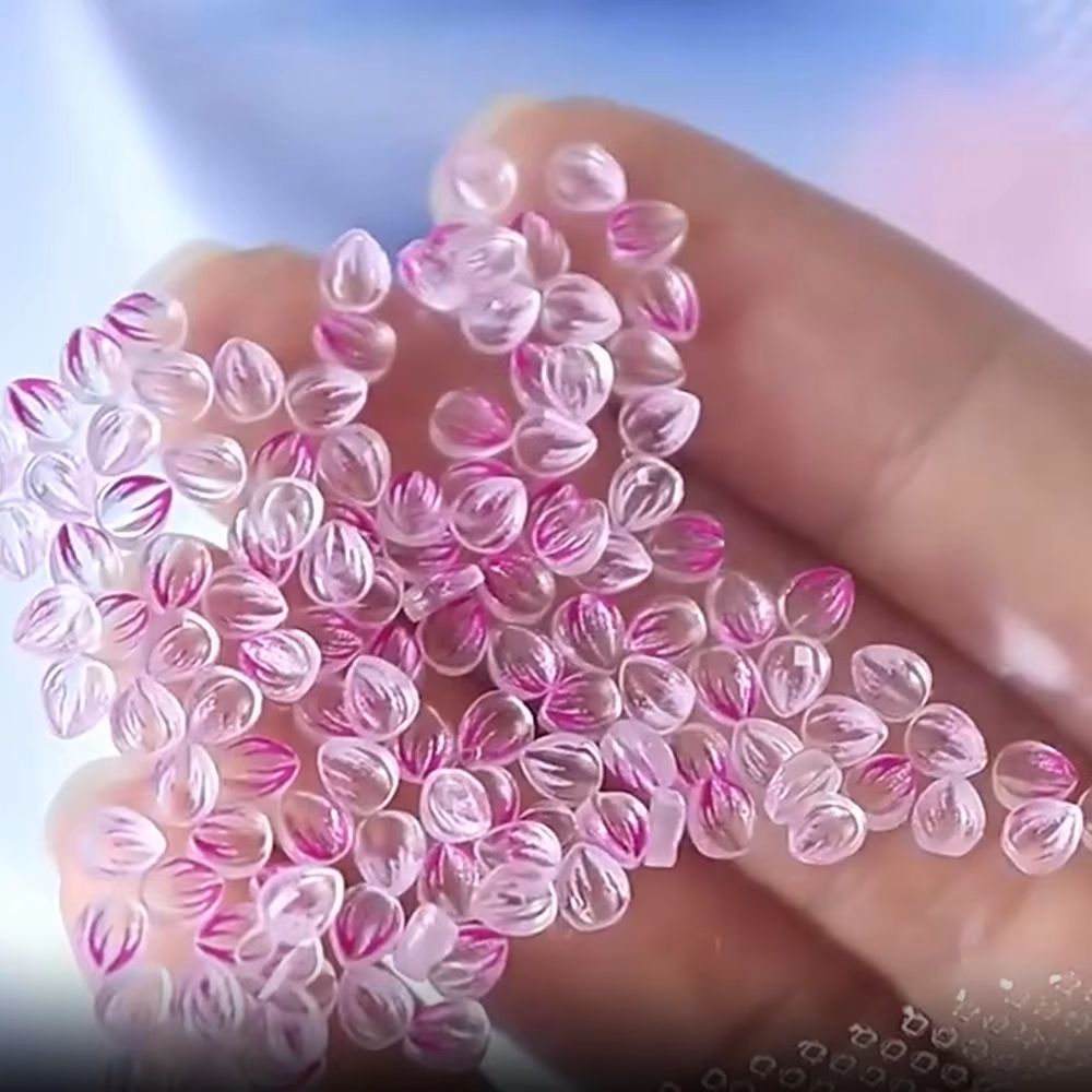 100 قطعة من زينة الأظافر الشفا - مراجعة Nail Art Ombre Pink وسعره